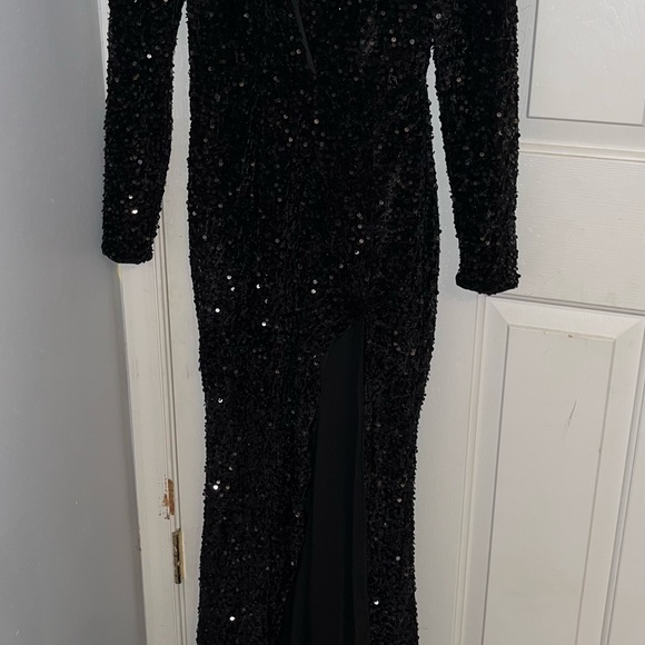 Black sexy sequin evening dress - Picture 6 of 6